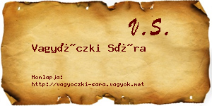 Vagyóczki Sára névjegykártya