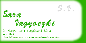 sara vagyoczki business card