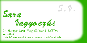 sara vagyoczki business card
